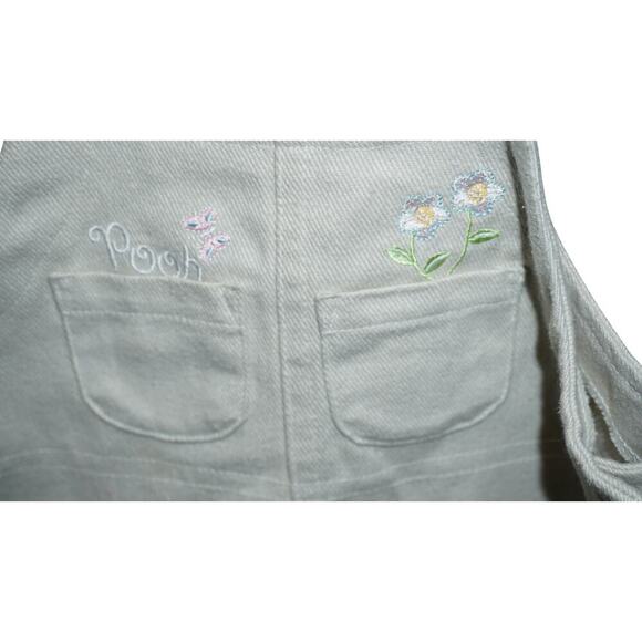 Vintage Disney Winnie the Pooh Embroidered Shortalls Romper 18M Baby - Picture 6 of 8